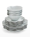 Portmeirion Sophie Conran Floret 12-piece Dinnerware Set In Dove Gray