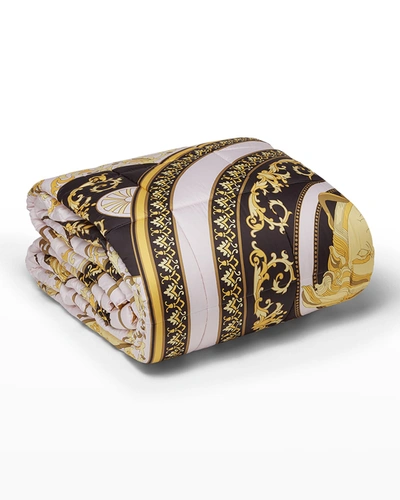 Versace Home Collection Medusa Amplified King Comforter In Pink-gold