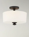 Crystorama Travis 2-light Black Forged Ceiling Mount