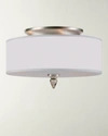 Crystorama Luxo 3-light Drum Shade Nickel Flush Mount