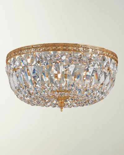 Crystorama 3-light Clear Hand-cut Brass Ceiling Mount Ii