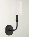 Crystorama Bailey 1-light Matte Black Wall Mount