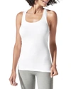 Blanqi Maternity Cooling Racerback Tank In Pure White