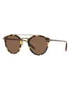 OLIVER PEOPLES REMICK MONOCHROMATIC BROW-BAR SUNGLASSES, BROWN,PROD242390206