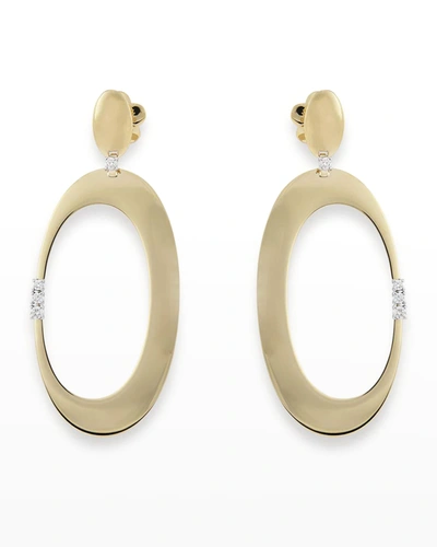 Staurino Renaissance 18k Gold Oval Earrings With Diamonds