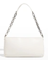 BY FAR HOLLY GLOSS GRAINED LEATHER SHOULDER BAG,PROD244240333