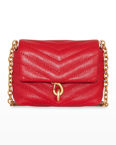 Rebecca Minkoff Edie Micro Quilted Leather Crossbody Bag In Kiss