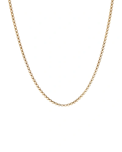 David Yurman 1.7mm Hollow Box Chain Necklace In 18k Gold