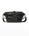 MZ WALLACE CROSBY PATENT QUILTED SLING BELT BAG,PROD247800338
