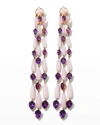 ETHO MARIA 18K PINK GOLD PEAR-CUT AMETHYST AND PINK OPAL EARRINGS,PROD246970010