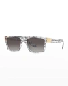 Dolce & Gabbana Graffiti-print Square-frame Sunglasses In Transparent Graff
