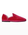 The Row Kid's Friulane Velvet Slippers, Toddlers/kids In Fuschia