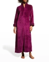 Natori Plush Sherpa Zip Caftan In Dvo