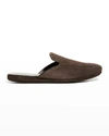 MANOLO BLAHNIK MEN'S MONTAGUE SUEDE MULES,PROD246180065