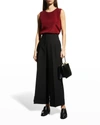 Lafayette 148 Adela Sleeveless Blouse In Antique Ruby