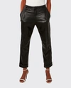 AS BY DF THE DENISE RECYCLED LEATHER ANKLE TROUSERS,PROD165900037