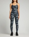 Beyond Yoga Spacedye Slim Racerback Cropped Tank Top In Silver Mist Camo