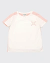 KENZO GIRL'S CROSS LOGO JERSEY T-SHIRT,PROD167770112