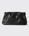 The Row Bourse Large Lambskin Clutch Bag In Black