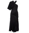 Stella Mccartney Emmeline Ruched Jersey Midi Dress In Black