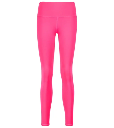 Alo Yoga Airbrush High-rise Stretch-woven Leggings In Neon Pink