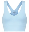 Alo Yoga Real Stretch-jersey Sports Bra In Blue