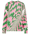 Stella Mccartney Womens Multicolor X Ed Curtis Optical Geometric-print Cotton-jersey Sweatshirt Xs In Multicolor