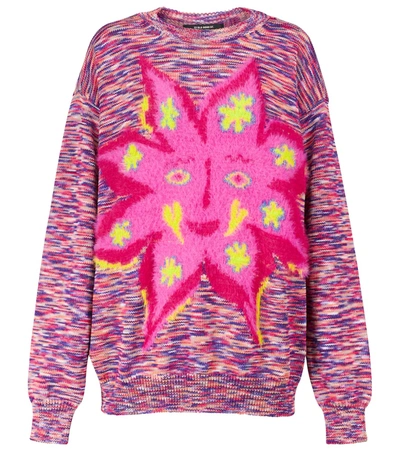 Stella Mccartney + Ed Curtis Space-dyed Intarsia-knit Sweater In Multicolor