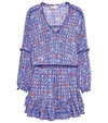 Poupette St Barth Ilona Printed Minidress In Blue Hyeres