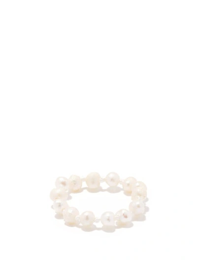 Hermina Athens Baroque Pearl Ring In White