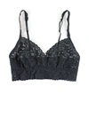 Hanky Panky V-neck Retro Lace Bralette In Black