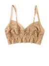 Hanky Panky V-neck Retro Lace Bralette In Orange
