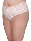 Hanky Panky Plus Size Retro Lace Thong In Pink