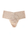 Hanky Panky Plus Size Retro Lace Thong In Brown