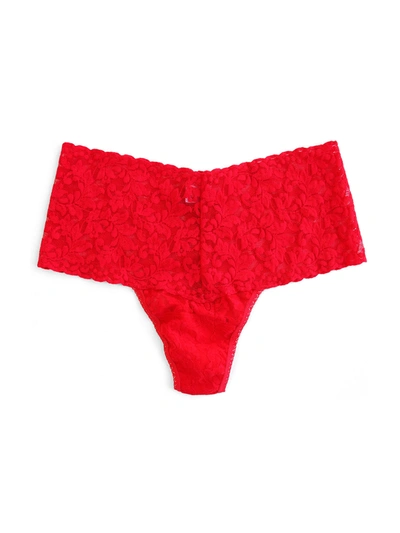 Hanky Panky Retro Lace Thong In Red