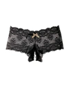 Hanky Panky After Midnight Peekaboo Open-panel Briefs In Black