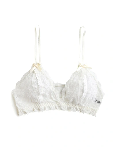 Hanky Panky Luxe Lace Open Bralette In White