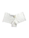 Hanky Panky Luxe Lace Crotchless Brief In White