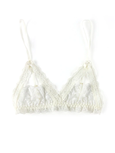 Hanky Panky Victoria Lace Open Bralette In White