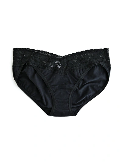 Hanky Panky Supima® Cotton V-kini In Black