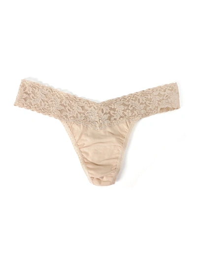 Hanky Panky Supima® Cotton Low Rise Thong In Brown