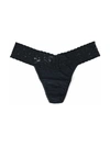 Hanky Panky Low-rise Stretch-jersey Lace Thongs Pack Of Three In Black