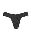 Hanky Panky Eco Cotton Original Rise Thong In Black,woodland