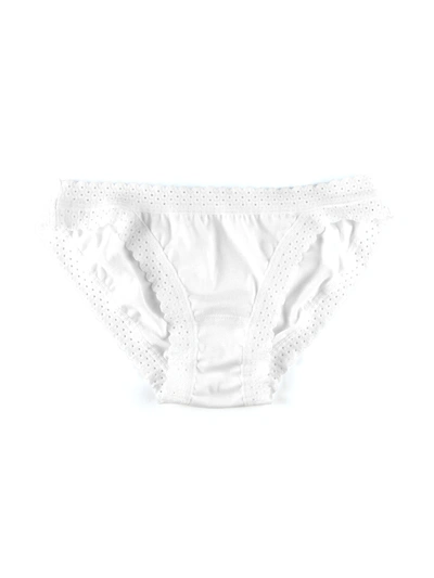 Hanky Panky Women's Cotton Brazilian Bikini Underwear In White