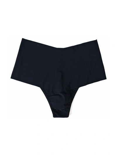 Hanky Panky Breathesoft Hi-rise Thong In Black