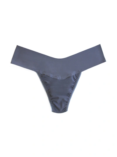 Hanky Panky Breathesoft Natural Rise Thong In Grey