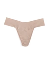 Hanky Panky Breathesoft Natural Rise Thong In Brown