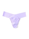 Hanky Panky Breathesoft Natural Rise Thong In Purple