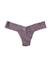 Hanky Panky Signature Lace Low Rise Thong In Purple