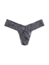 Hanky Panky Signature Lace Low Rise Thong In Grey